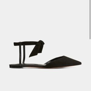 ALEXANDRE BIRMAN
Clarita Pointed Suede Ankle-Tie Flats